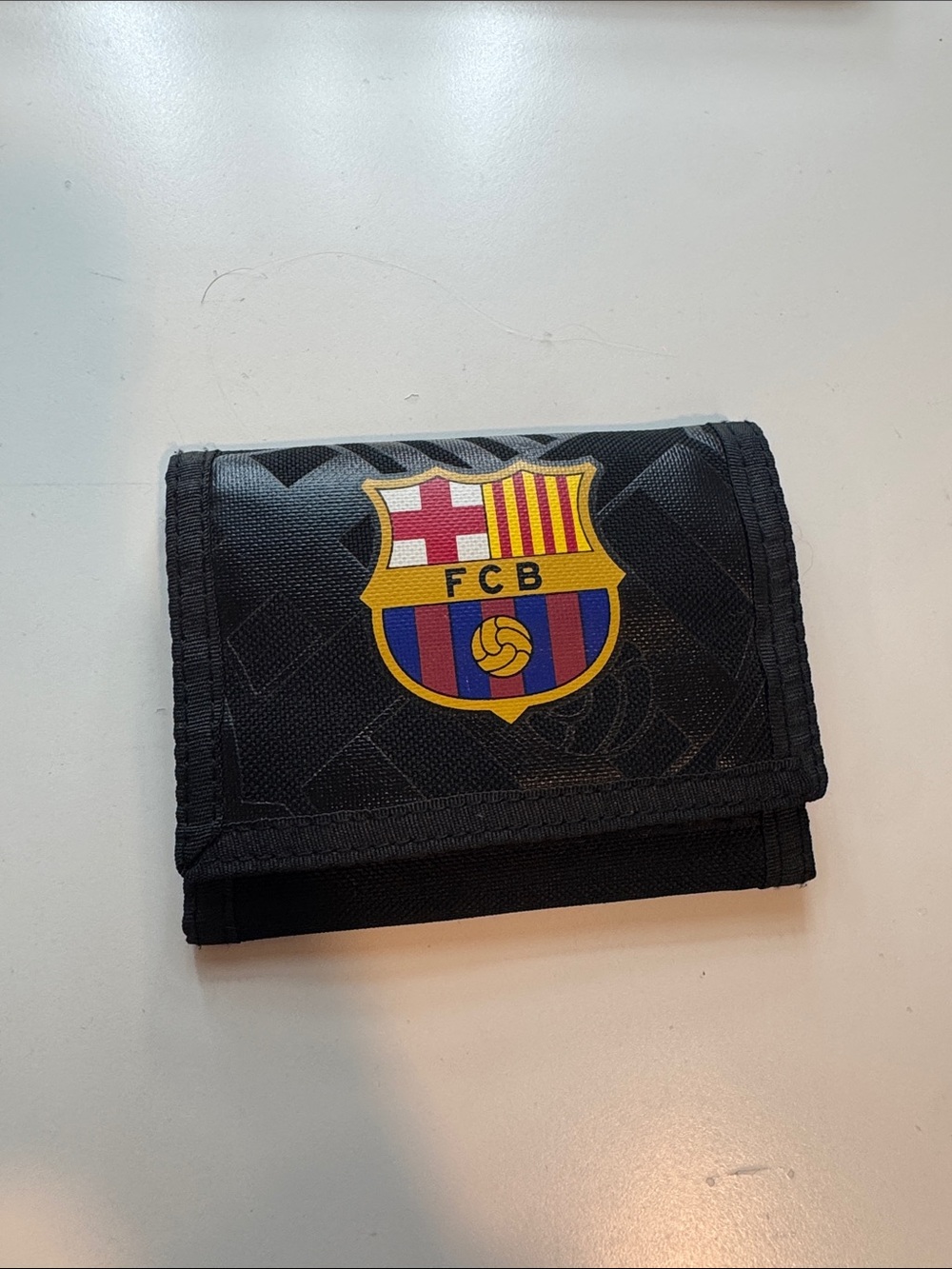 FC Barcelona Black Tri-Fold Card & Key Holder Wallet
